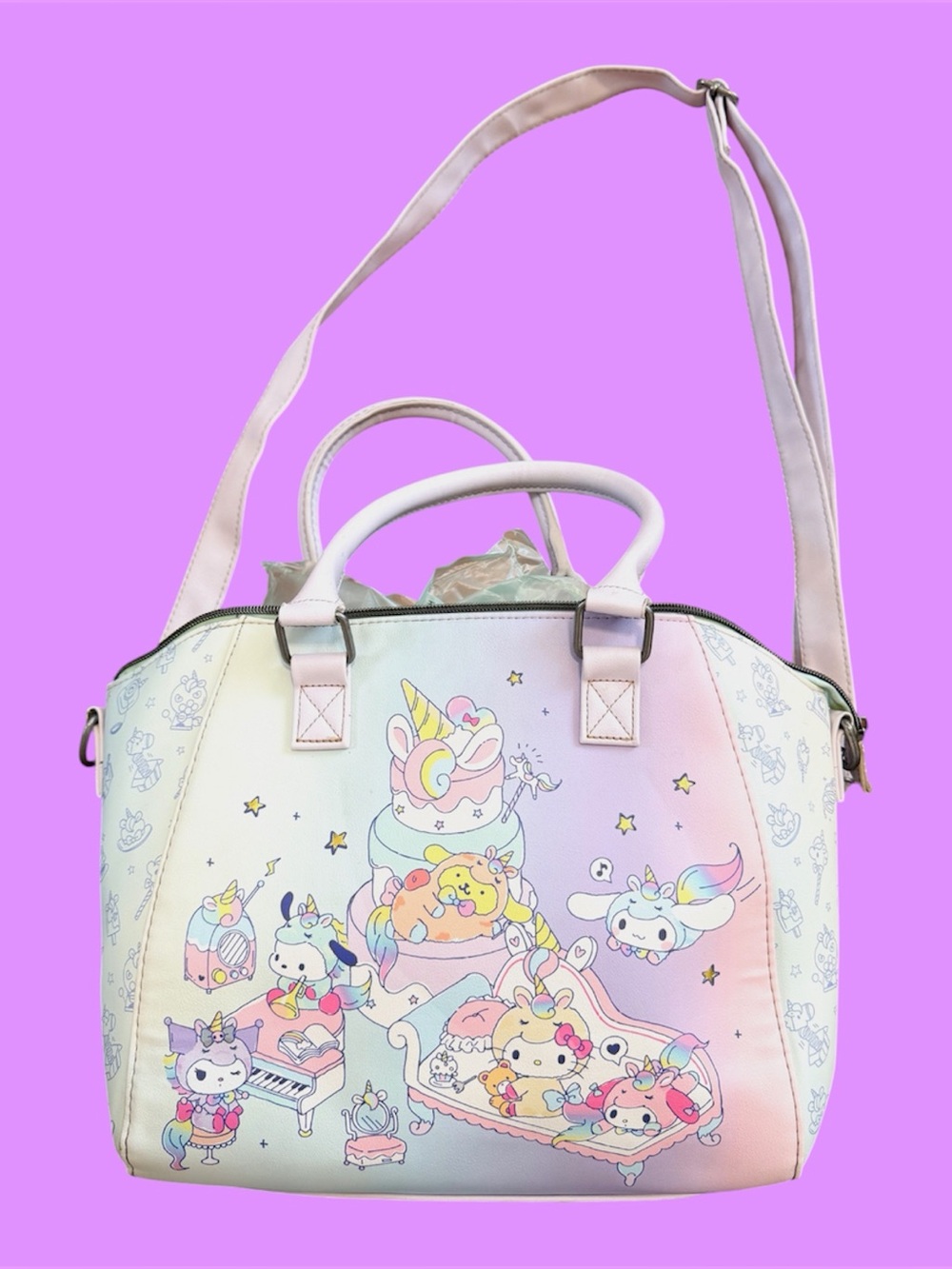 Loungefly Hello Kitty & Friends Pastel Unicorn Satchel Bag
